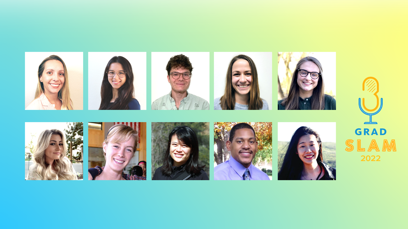 photos of the UC Davis Grad Slam Finalists