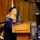 Laura Lindenfeld Delivers the an address at the 2022 UC Davis Graduate Studies Commencement 