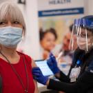 woman receiving a vaccination